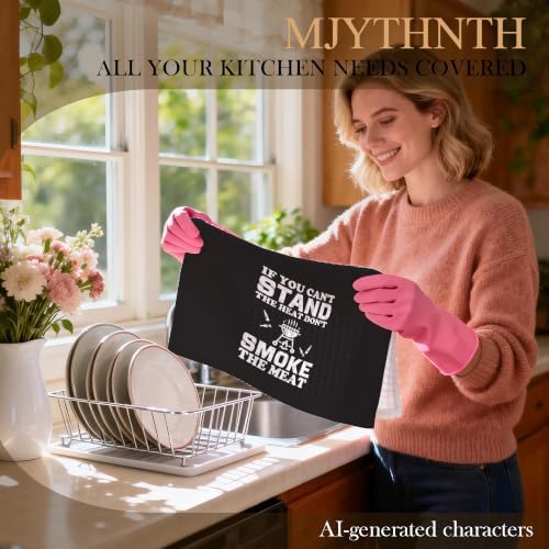 Funny BBQ Grilling Hand Towels for Kitchen Bathroom 16x24in - Image 5