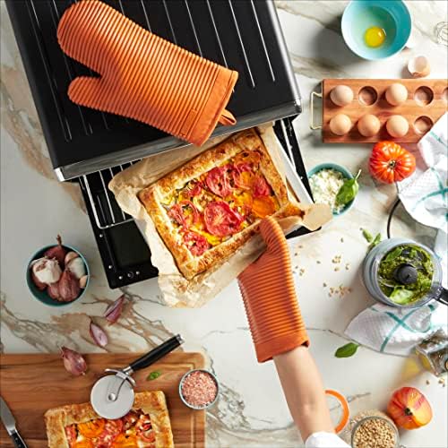 KITCHENAID Ribbed Soft Silicone Oven Mitt 2-Pack Set - Image 3