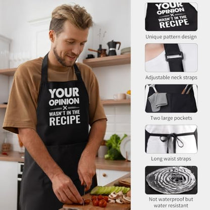 SteadStyle Funny Black Cooking Aprons - Image 5