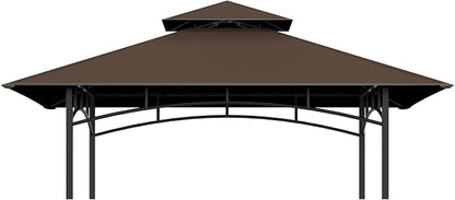 5x8Ft Grill Gazebo Replacement Top, Water-Resistant Fabric, BBQ Gazebo Cover by COVBOARD