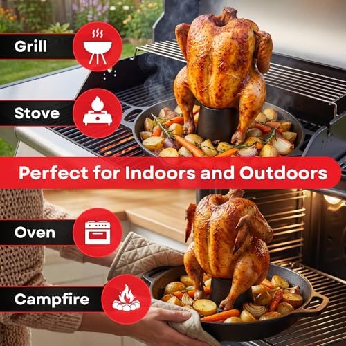 Cast Iron Vertical Chicken Roaster - Image 6