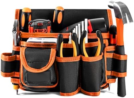 Ultra-Thick Men's Tool Belts Fits Waist 31”to 52” Adjustable Oxford Work Pouch by Unknown
