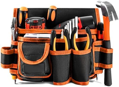 Ultra-Thick Men's Tool Belts Fits Waist 31”to 52” Adjustable Oxford Work Pouch by Unknown