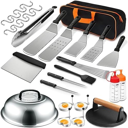 Griddle Accessories Set of 30, Flat Top Grill Accessories Set by EWFEN