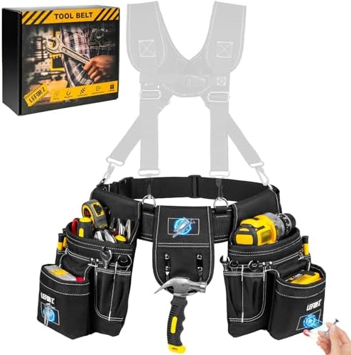 LEFOR·Z Tool Belt with 4 D-Rings, 27-Pockets Tool Belts by LEFOR%C2%B7Z