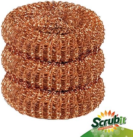 24 Pack Copper Coated Scourers by SCRUBIT – Scrubber Pad Used - Image 4