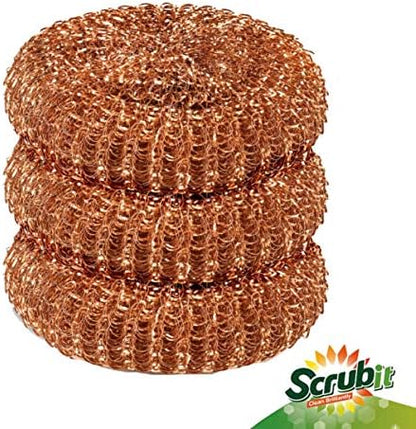 24 Pack Copper Coated Scourers by SCRUBIT – Scrubber Pad Used - Image 4