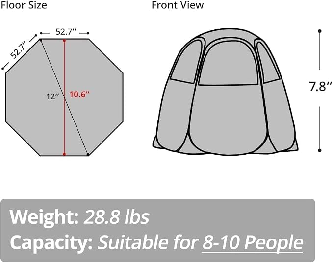 Alvantor Pop Up Screen House Tent, Instant Outdoor Gazebo - Image 2