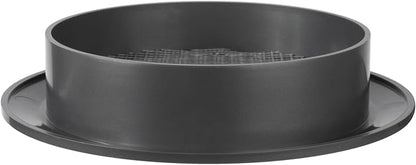 Graphite/Gray 4" Inch Round Ventilation Grille with Insect mesh. (Duct 4Ø / Grille 5Ø) Ventilation Applications. Indoor and Outdoor Vent Cover. Available 3 Sizes / 4 Colors.