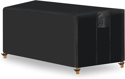 Fire Pit Cover Rectangular- Waterproof Firepit Cover (44L x 32W x 24H inches, Black) Outdoor Fireplace Cover Weatherproof and Non Fading