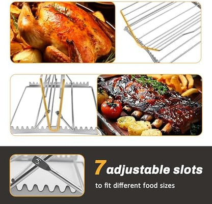 Roasting Rack with Lift, 2 Pack - Image 2