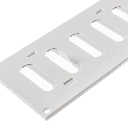 Repa Market 16" x 4" Inch (Outer Dimensions) White Adjustable Air Vent Cover - Galvanized Steel HVAC Air Vent Register - Heating, Cooling Toe Kick Vent Cover - Wall, Ceiling Return, Intake Air Grille