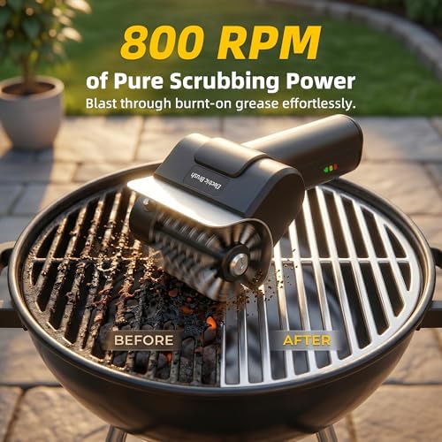 Electric Grill Brush for Outdoor Grill, 800 RPM Electric Grill Cleaner - Image 3