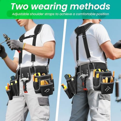 FamilyKit Tool Belt With Suspenders, Magnetic Heavy Duty Tool Belts - Image 6