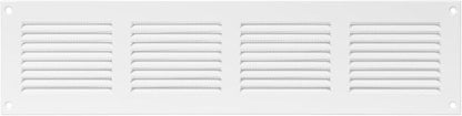 Repa Market 5-Pack Air Vent Cover 16x4 Inch (Outer Dimensions) White Galvanized Steel Louvered Grill Cover with Mesh Screen/Wall or Ceiling Vent/HVAC Register for Indoor and Outdoor Ventilation