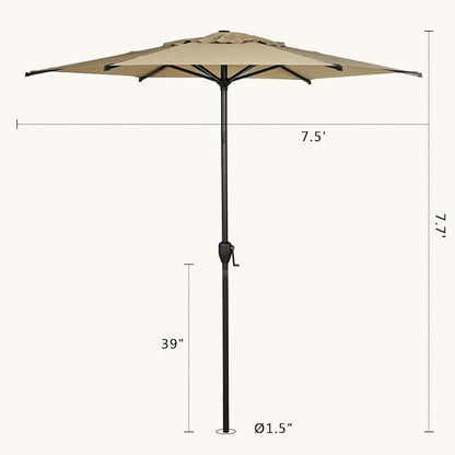 Abba Patio 7.5FT Lyon Outdoor Patio Umbrella Outdoor Table Umbrella - Image 7
