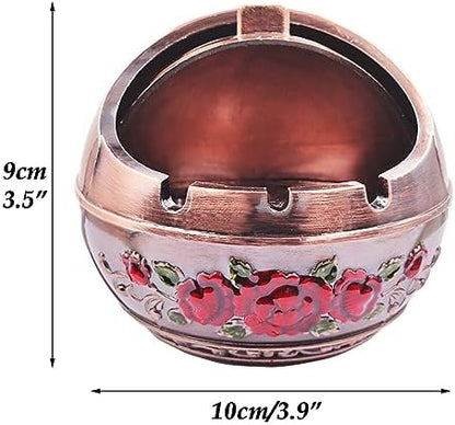 Hourwof Smokeless Ashtray with Lid, Peacock Windproof Ashtrays - Image 6