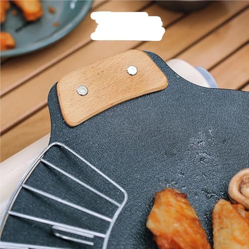 Pot Lid Knob 2pairs Solid Wood Barbecue Pan Heat Resistant Insulated Grip - Image 5