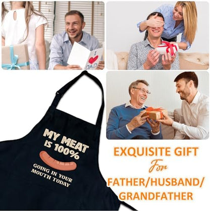 Funny Aprons For Men, Father's Fathers Day Kitchen Gifts For Dad Father Daddy - Image 5