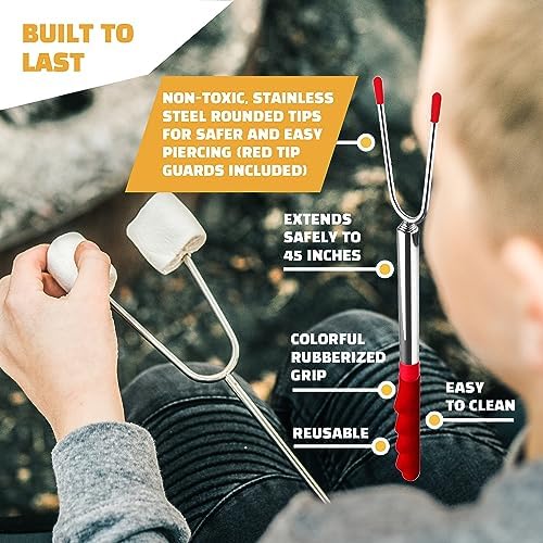 MalloMe Smores Sticks for Fire Pit Extra Long - Image 4