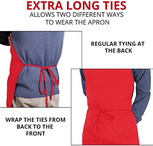 Utopia Kitchen Bib Aprons 10 Pack Adjustable - Image 5