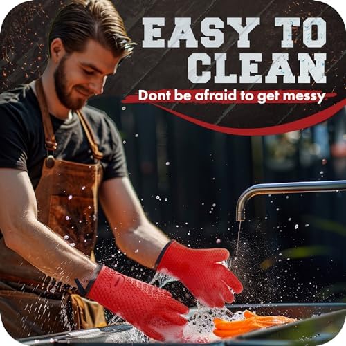 KITCHEN PERFECTION Silicone Smoker BBQ Gloves - Image 6