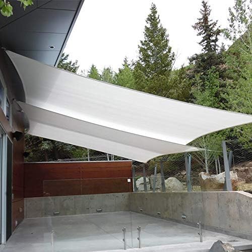 Quictent Sun Shade Sail for Patio w/Hardware Kit 185GSM 20x20ft White | Square - Image 9