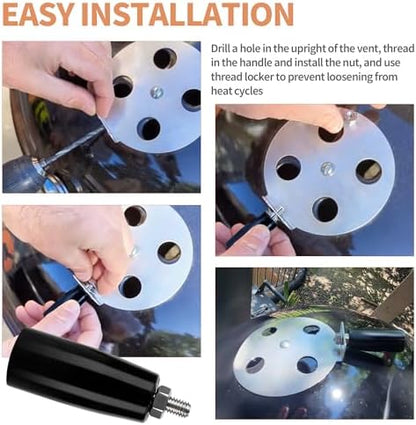 Cool Touch Damper Handle Fit for Weber Smokey Mountain WSM Kettle - Image 6