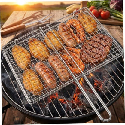 Fish Grill Basket for Outdoor Grill Stainless Steel BBQ Basket - Image 4