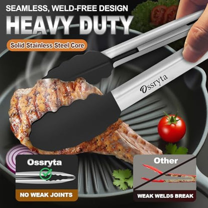 Kitchen Tongs with Silicone Tips - Image 2