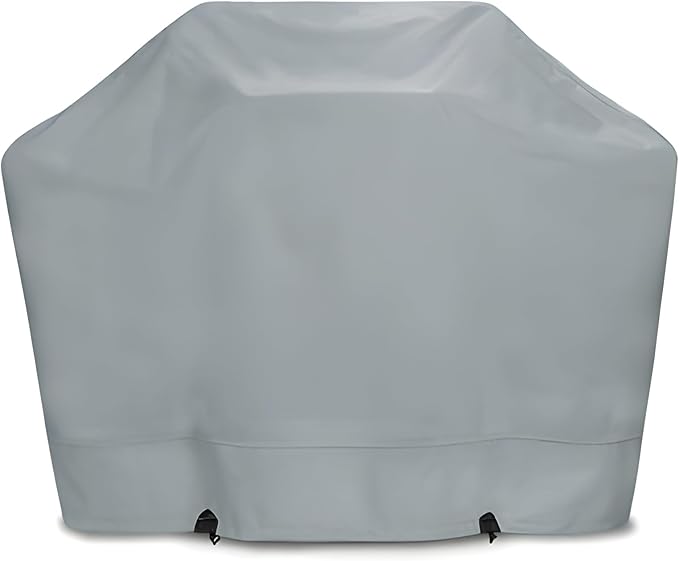 Eevelle Meridian Patio BBQ Grill Cover for Outdoor Grill - Marine Grade Fabric - Durable - Waterproof Covers - All-Weather Protection Barbeque Gas Grill Cover – (48" H x 70" W x 24" D, Silver)
