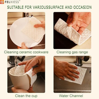 White Microfiber Scrubbing Pads, Non-Scratch - Image 3