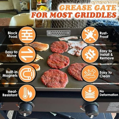 Griddle Accessories of Blackstone Grease Gate Blocker, Grease Gate - Image 2