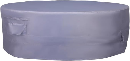Round Patio Furniture Cover, Heavy Duty and Waterproof for Outdoor Furniture covers, Round outdoor table cover, Patio table cover 84"DIA x 27.5"H Grey