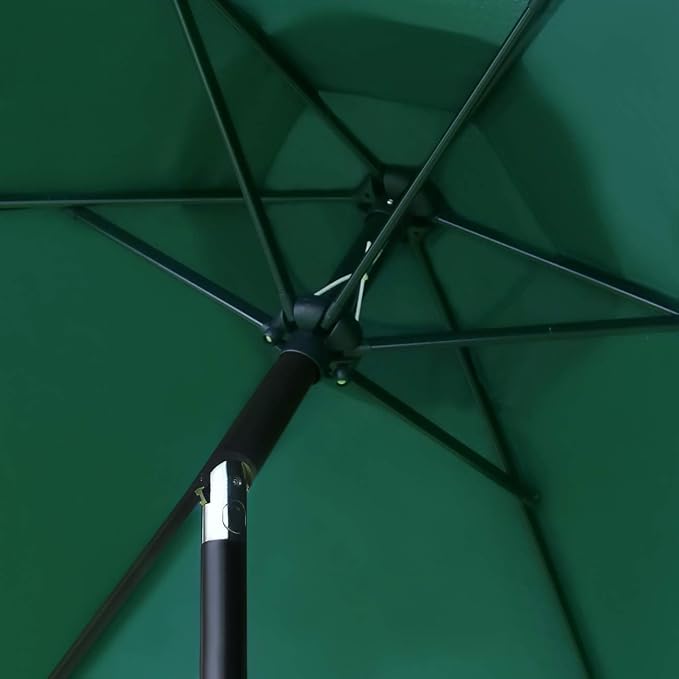 Sunnyglade 7.5' Patio Umbrella Outdoor Table Umbrella Tilt Crank Dark Green | - Image 5