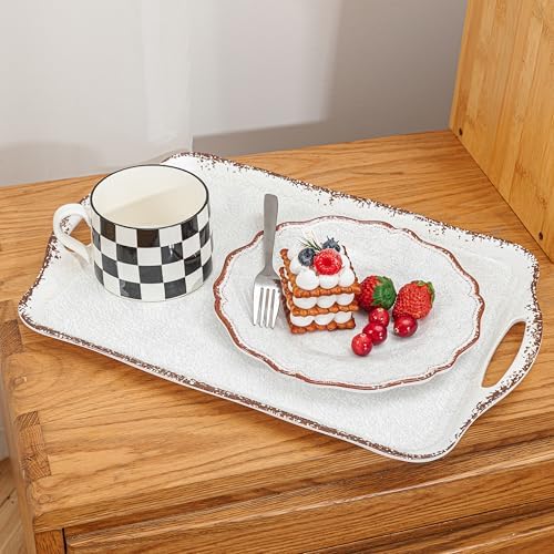 LEHAHA Vintage White Large Serving Tray - Image 4