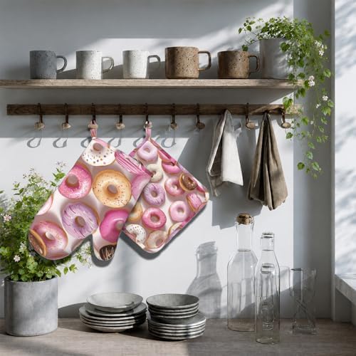Groovy Donuts Oven Mitts and Pot Holders Sets Silicone Kitchen Mitts Potholders - Image 7