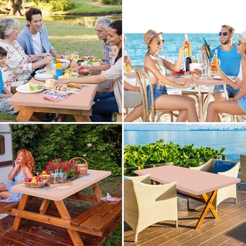 homing Rectangle Table Cloth Cover 4 Foot Elastic Fitted Tablecloth - Image 6