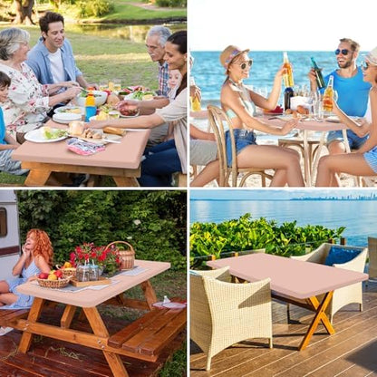 homing Rectangle Table Cloth Cover 4 Foot Elastic Fitted Tablecloth - Image 6