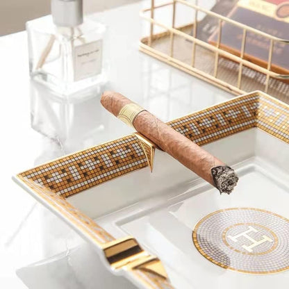 Cigar Ashtray for Indoor or Outdoor Use, Desktop Smoking Ash Tray for Home - Image 2