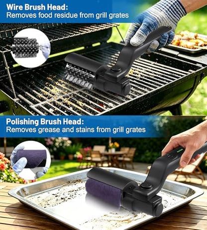 Electric Grill Brush for Outdoor, High Torque Grill Cleaner, Cordless BBQ Grill - Image 5