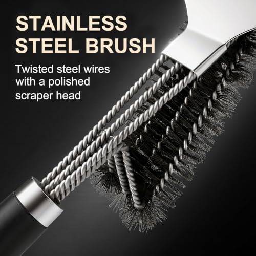 12 Inch Stainless Steel BBQ Grill Cleaning Brush - Image 7