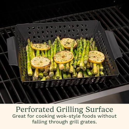 Cuisinart 11" x 11" Non-Stick Grill Wok, Perforated BBQ Grill Basket - Image 3