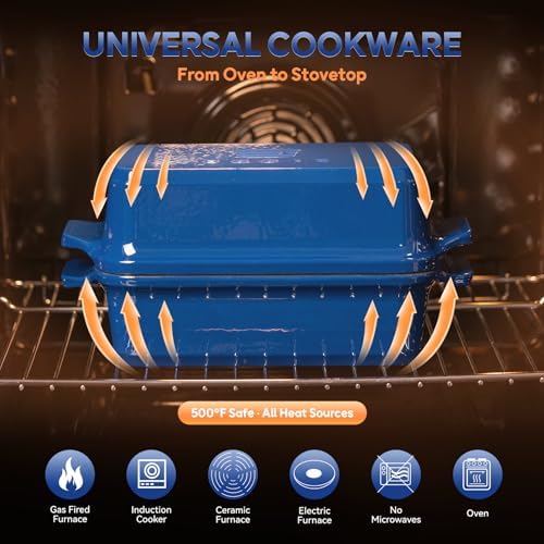 Enameled Cast Iron Dutch Oven for Bread Baking, 9×5 Dutch Oven Pot - Image 6