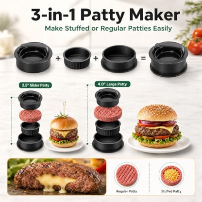 Smash Burger Press Kit, Cast Iron Burger Smasher, Steak Weight - Image 7