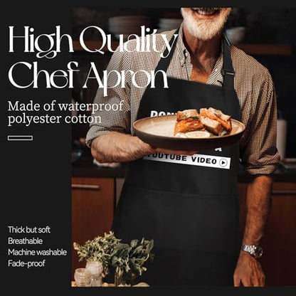 NLUS Funny Aprons for Men, Men’s Funny Apron for Chef Cooking Grilling BBQ - Image 3
