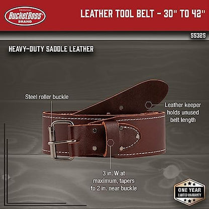 Bucket Boss Leather Tool Belt - Image 2