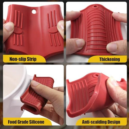 Bonsicoky 2 Pack Silicone Hot Pan Handle Holder - Image 4