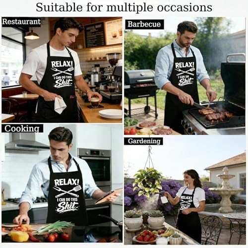 Funny Cooking Aprons for Cooking, Husband Wife Couple Gifts, Grilling Kitchen - Image 6