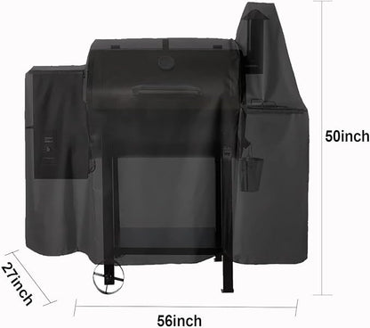 Grill Cover for Pit Boss Pro Series 850, 820 Wood Pellet Grill, 600D Heavy Duty Smoker Cover for 820D/ 820FB/ 820D3/ 820SC/ 820XL/ Z Grill 700 Series, All Weather Protection Waterproof BBQ Grill Cover